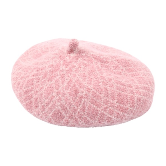 Pink color Beret hat